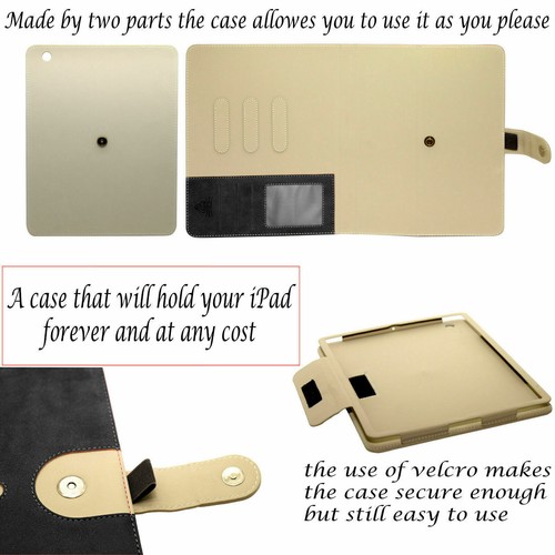 iPad Mini 1/2/3/, Mini 4 Suede Leather Detachable Cover Card Slat Stand Case - Picture 6 of 58