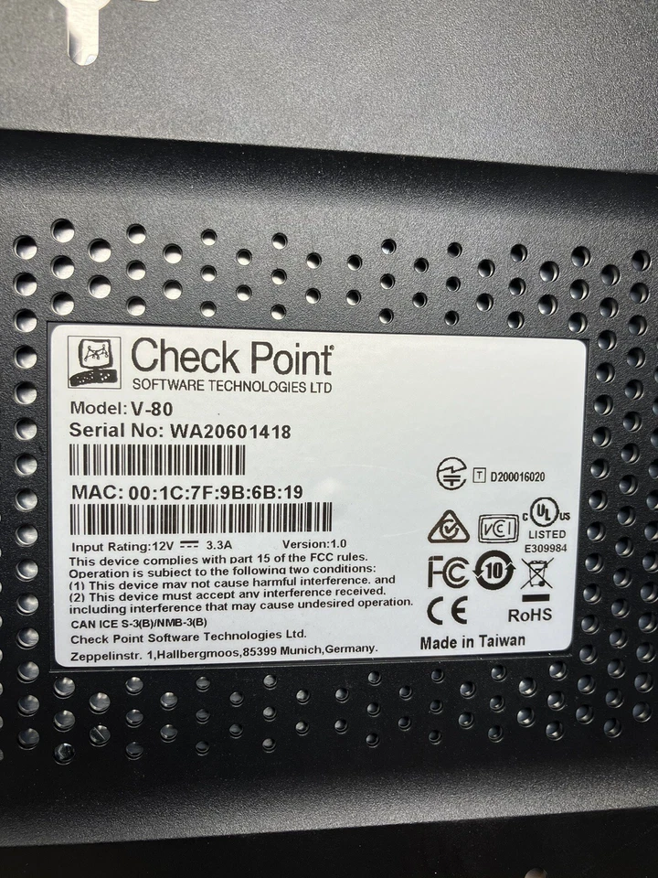 Check Point V-80 Office Security Gateway 1550 Firewall Appliance - Image 2 of 4