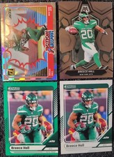 BREECE HALL 2024 Donruss Action All Pros #10, GREEN & Base #8, Mosaic #170 JETS