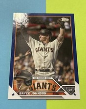 2023 Topps Series 2 Bryce Johnson RC Royal Blue #571 San Francisco Giants