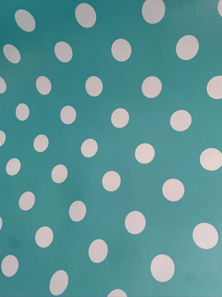 Blue Spot Tablecloth 2m PIECE VINYL OILCLOTH PVC WIPE CLEAN TABLECLOTH - Image 2 of 3