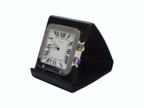 CARTIER W0100151 Watch Santos travel Leather Black White Stainless Quartz Used - Image 2 of 4