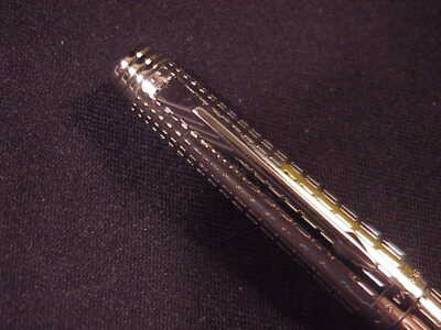 PARKER PREMIER DELUXE BALLPOINT PEN, SILVER FINISH, GRADUATED