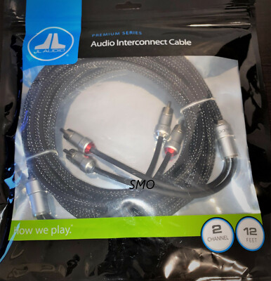 JL AUDIO XE-BLKAIC2-12 2CH 12FEET RCA Premium Audio Interconnect pure OFC Copper