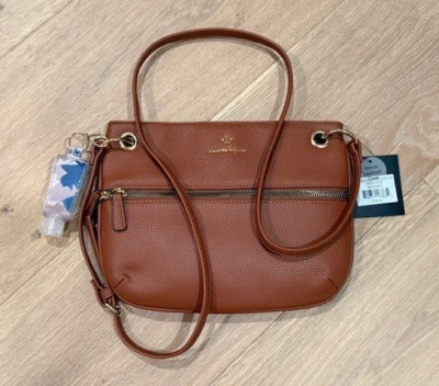 NWT! Nanette Lepore Loris Crossbody Bag Whiskey Vegan Leather Handbag