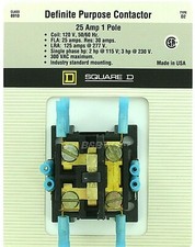 1 Pc Square D DP21V02 25AMP 125V 1 Pole Definite Purpose Contactor New