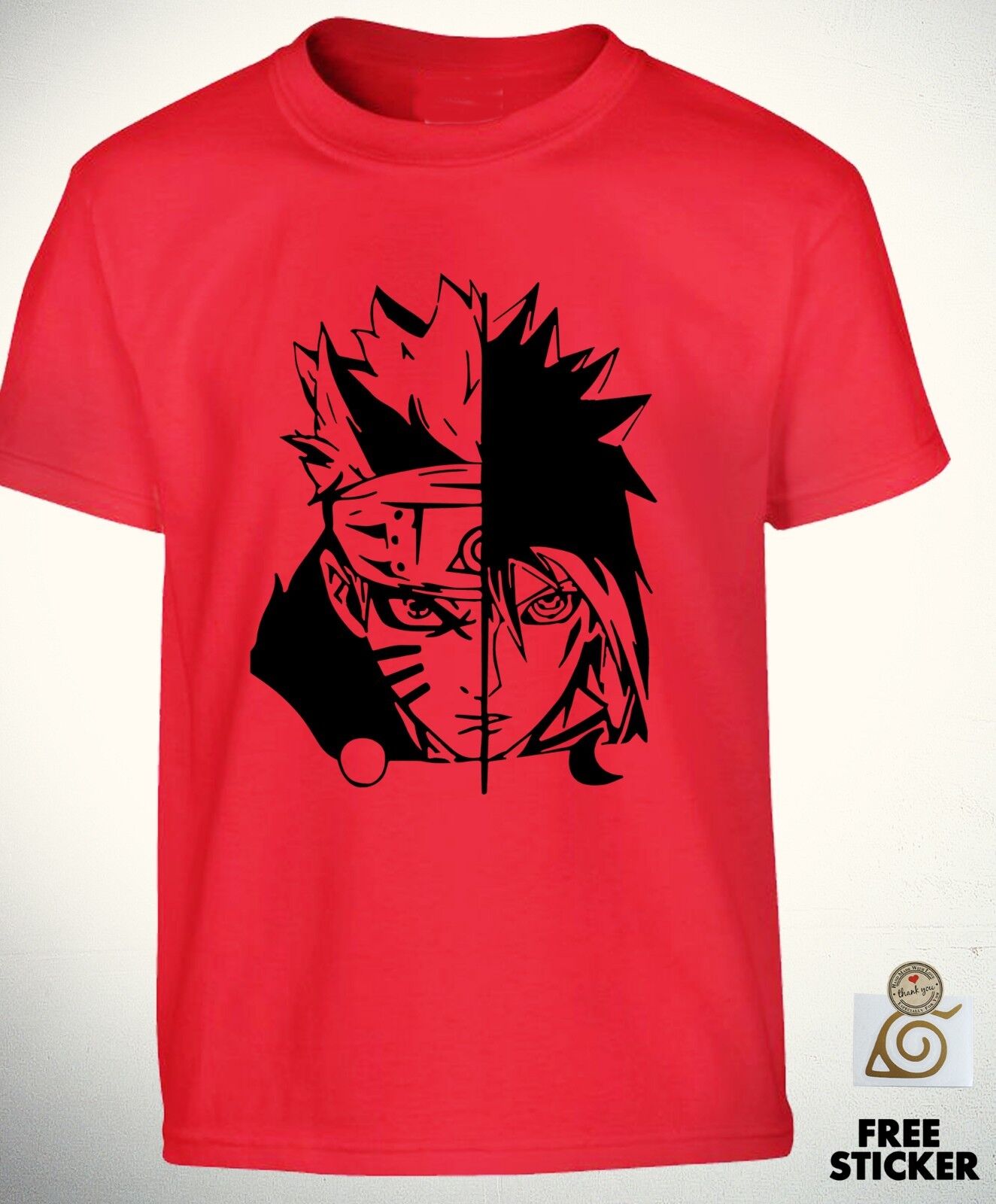 red anime shirt