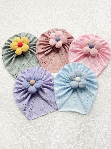 Newborn Infant Bonnet Baby Girl Turban Hat Toddler Headwraps Baby Headbands So L - Picture 9 of 28