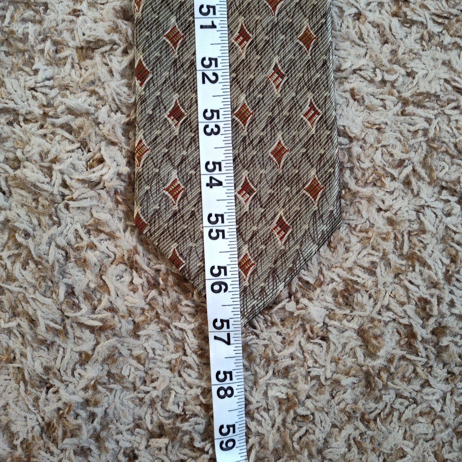 Robert Talbott Dark Gold Diamond Pattern Silk Han… - image 3