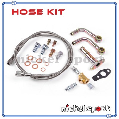 Turbo Oil Water Line Kit M10x1.25 Oil Feed & M12x1.25 Coolant MHI TF035HM TD04