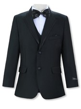 Kids World Big Boys'  Best-Dressed  5-Piece Tuxedo Suit Color: black Size: 4