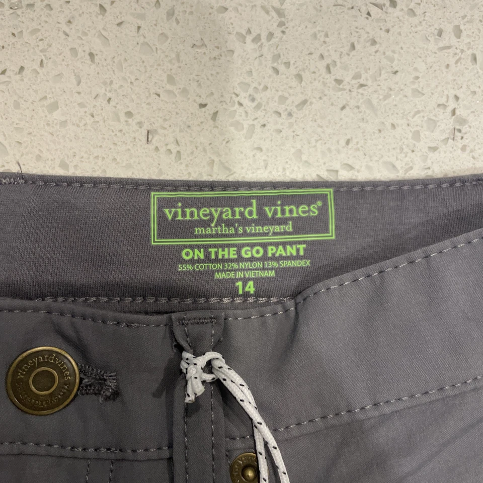 Pantalones grises de rendimiento para niños Vineyard Vines talla 14 nuevos con etiquetas Foto 3 de 4