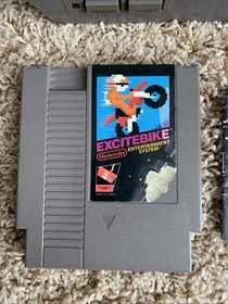 Original Nintendo NES Console w/ Excitebike Game & Booklet ONLY!! Works - READ!!
