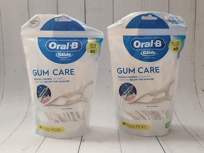 (Pack of 2) Oral-B Glide Gum Care Dental Floss Picks, 60 Picks