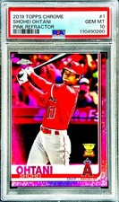 Shohei Ohtani RARE ROOKIE CUP PINK REFRACTOR TOPPS CHROME INVESTMENT ROY PSA 10