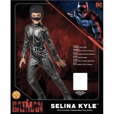 The Batman Selina Kyle Costume Girl Size Large 12-14 Jumpsuit Belt Mask Included