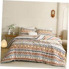 Brown Aztec Comforter Set 3Pcs Boho Bedding Comforter Sets Queen Bohemian-1