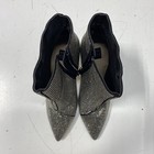 White House Black Market Women Kelsea Sparkle Silver Textile Zip Boot Size 8 — photo 5