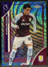 2026 Topps Chrome Premier League Aston Villa RC Bradley Burrowes Aqua Wave /199