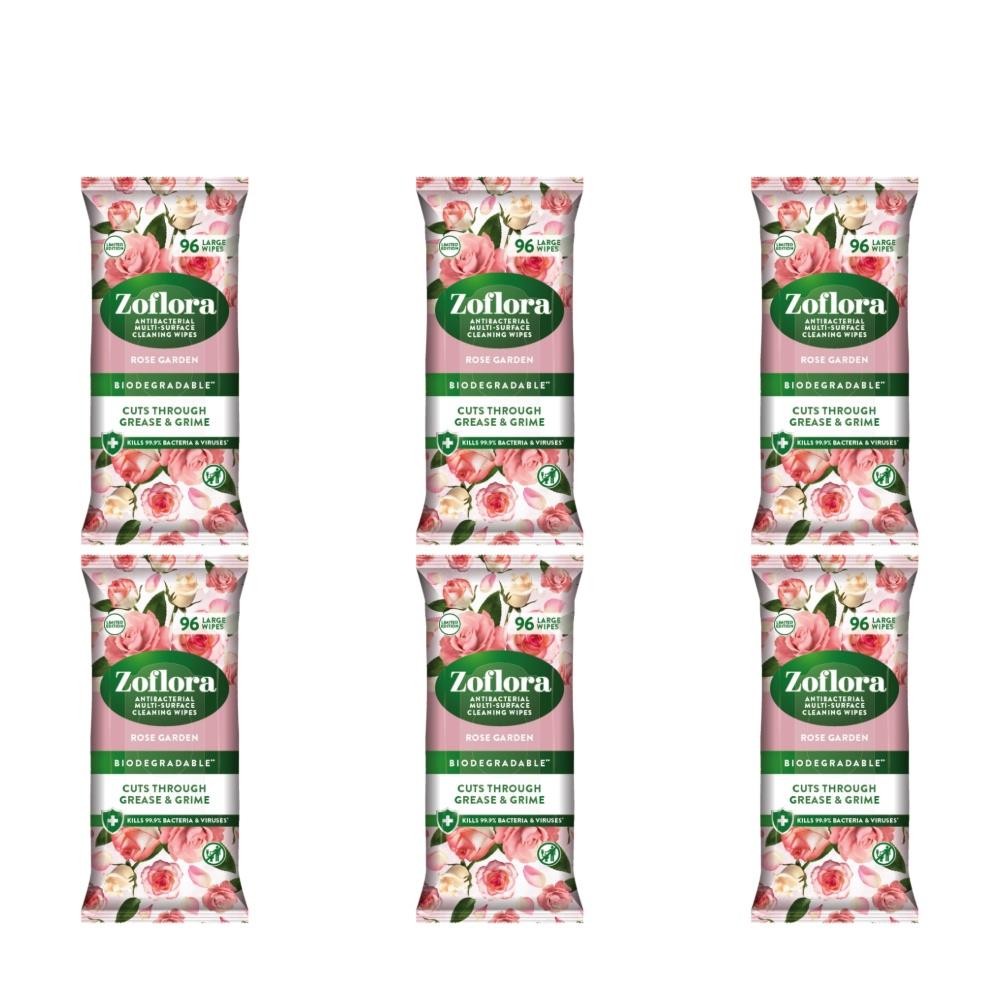 Zoflora Antibacterial Cleaning Wipes - Rose Garden / 96 - Image 4
