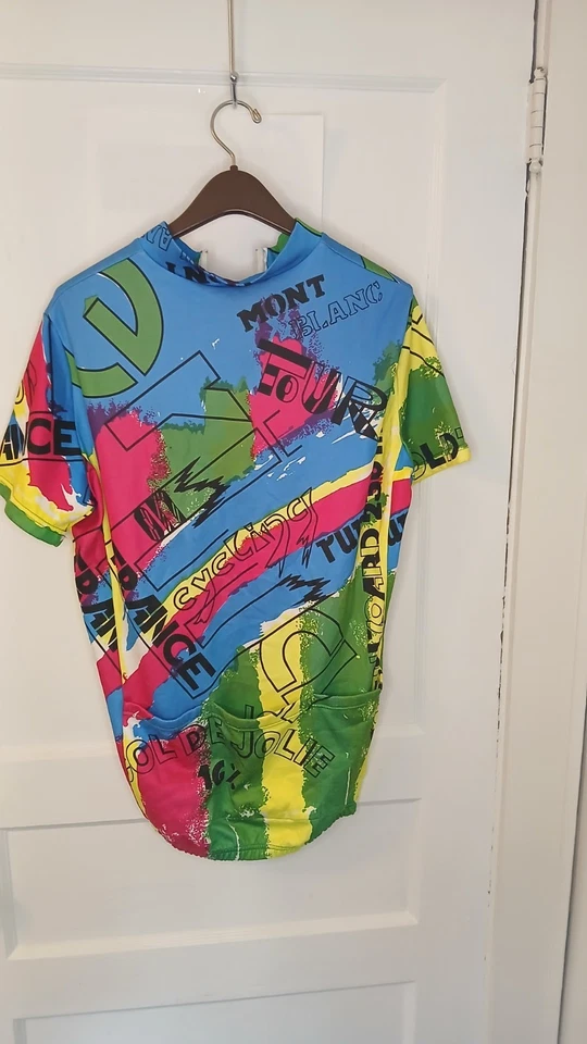 Erima M Size 8 Tour De France Cycling Jersey Multi Color Vintage  - Image 3 of 4