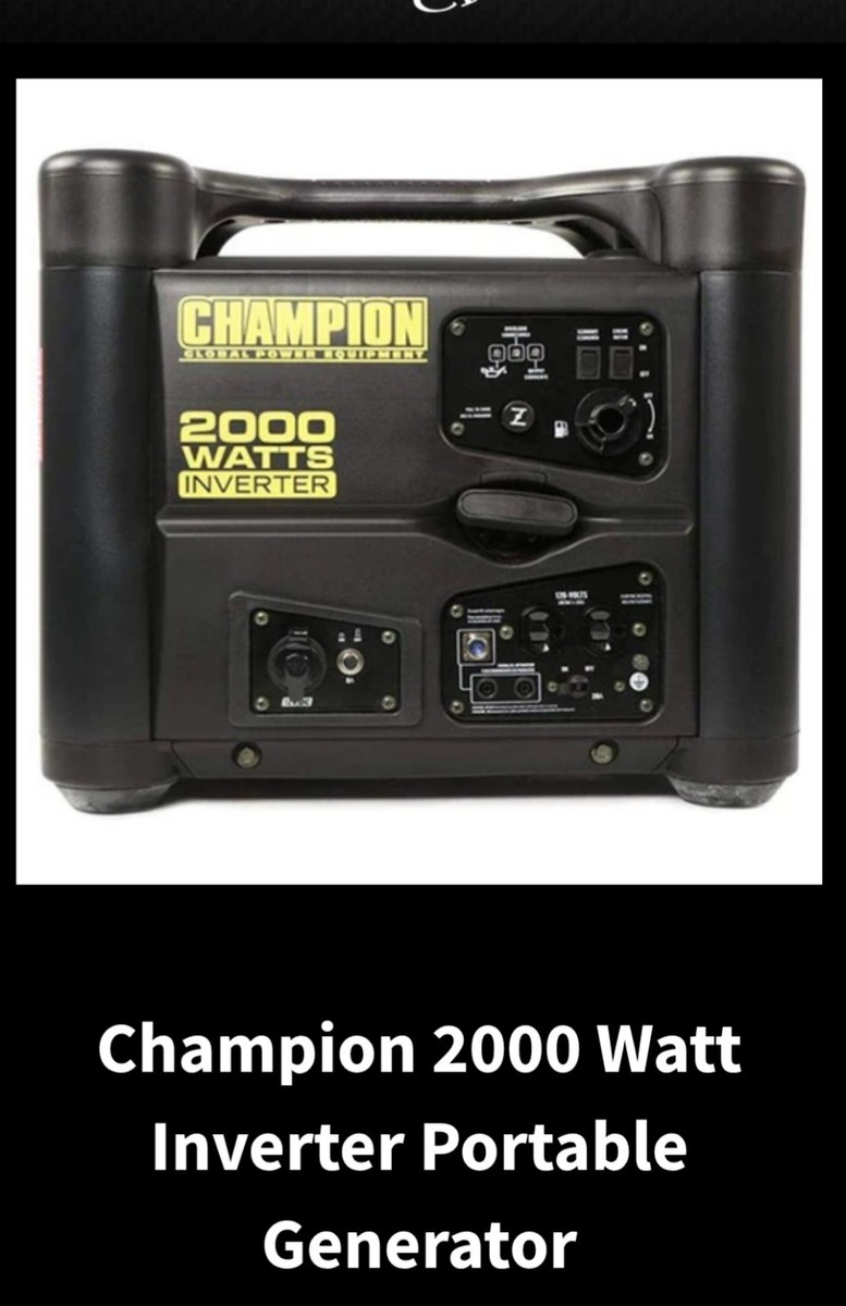 ⭐︎うにゃちゃ⭐︎ Champion 2000-Watt Portable Inverter Generator with USB Port | eBay