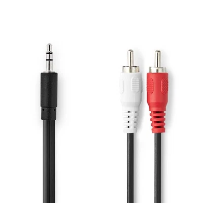 Cable adaptateur audio JACK 3,5 mm stéréo mâle vers 2 x rca mâles 1.5 m mètres - Photo 1/2