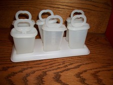 Tupperware Popsicle Maker Molds Ice Cups Lids...