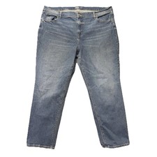 Old Navy Womens 18 Boyfriend Jeans Blue Mid Rise Relaxed Fit Stretch Denim EUC