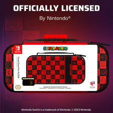 Super Mario - Nintendo Switch PDP Gaming Travel Case Plus GLOW - Red/Black - New