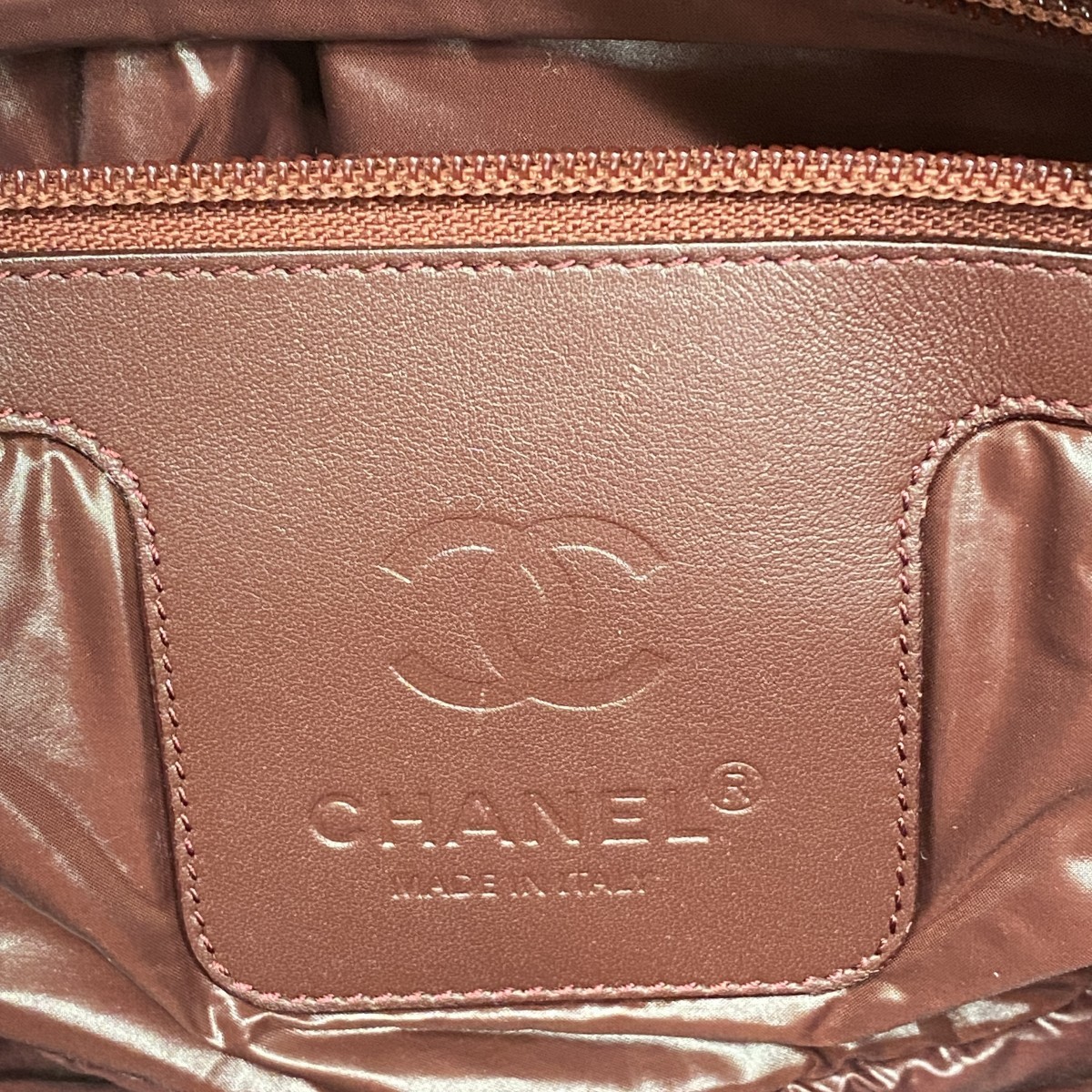 Auth [6ba1468-k] CHANEL Tote Bag Cococoon Nylon Black Silver metal fitting [... thumbnail 5