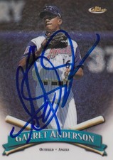 Los Angeles Angels Garrett Anderson 1998 Topps Refractor Finest IP Autograph