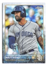 2015 Topps Chrome Baseball Refractor #35 Matt Kemp San Diego Padres B