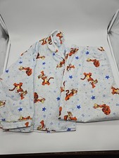 Vintage Winnie the Pooh Tigger Pajama Set Women 2XL Buttom Down Shirt  Pants