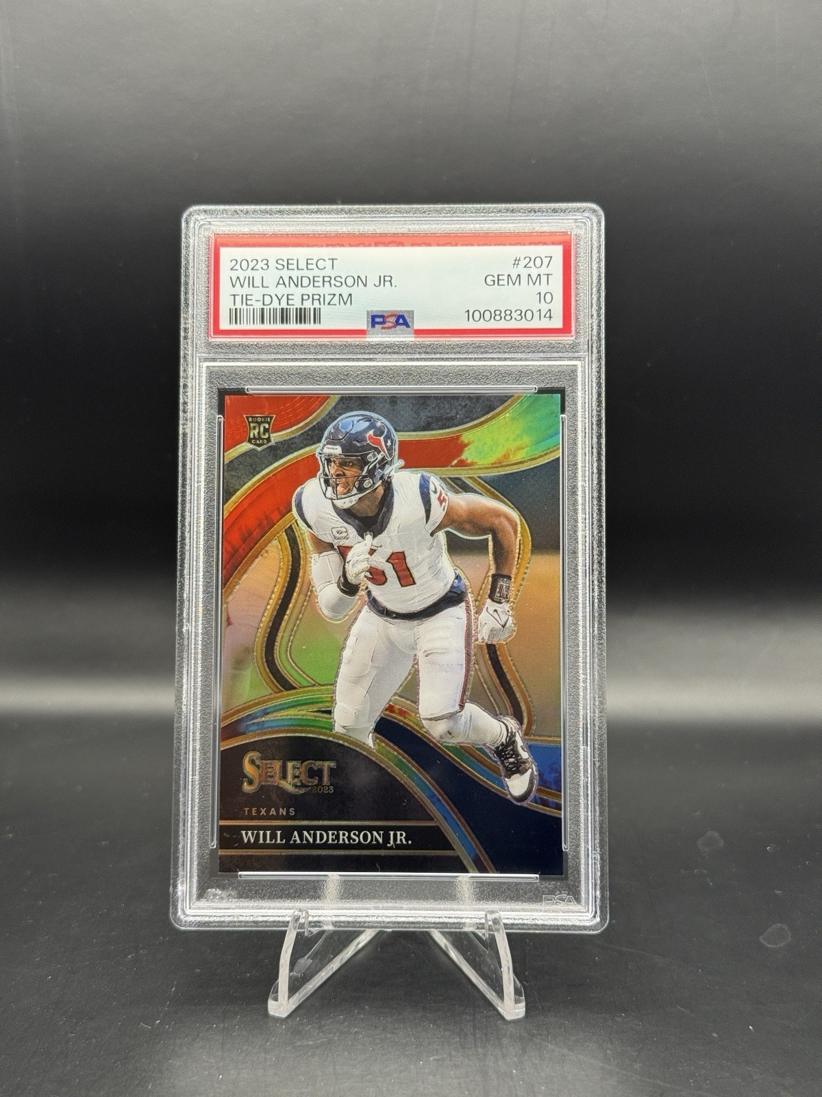 2023 Panini Select Club Level Tie-Dye /25 #207 Will Anderson Jr. PSA 10