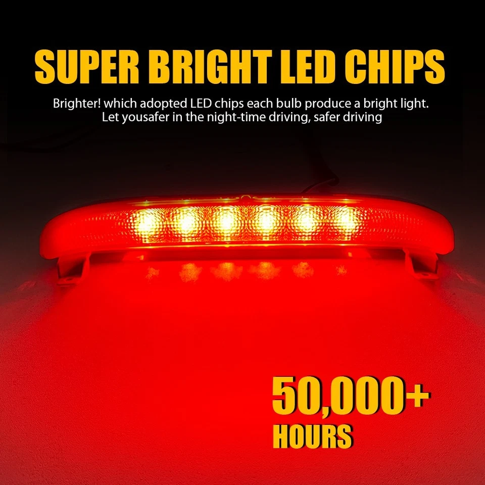 Tercera luz de freno LED 3RD roja apta para Honda Civic EX 2006-2011 cupé de 2 puertas nueva Foto 3 de 4