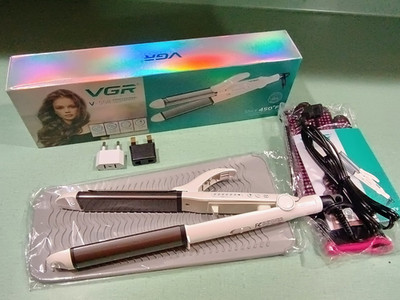 Hair Straightener & Curler 2-in-1 Professional White VGR Voyager V-558