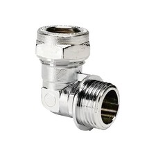 15mm x 1/2" Male Chrome Elbows - FREE Next-Day Delivery