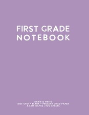 First Grade Notebook: Light Purple Softcover Primary Composition Journal