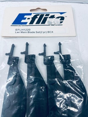 NOS E-FLITE Eflite EFLH1220 Lower Main Blade Set Of 4 BCX  Brand New