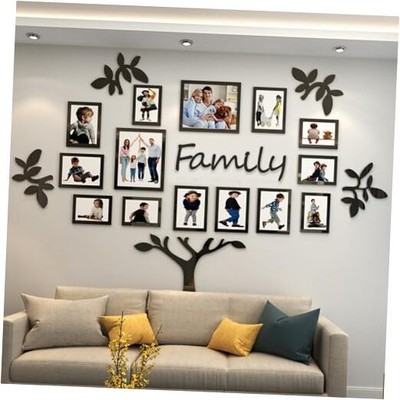 Family Tree collage picture frames for wall-Multi acrylic 3D DIY Stickers 