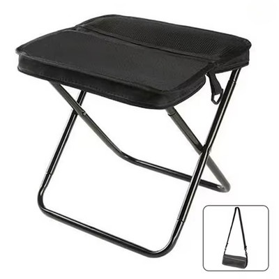 Klapphocker Camping Tragbar Angeln Wandern Leicht 120kg Transporttasche Schwarz