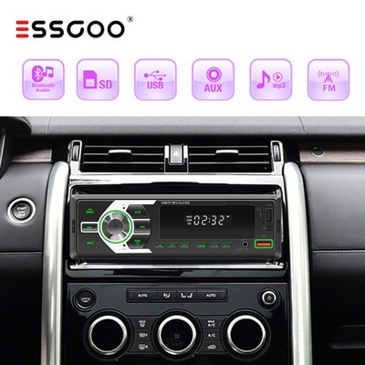 Autoradio RDS Bluetooth BT Freisprech 1 DIN MP3-Player USB CD SD 7Farben Aux AM