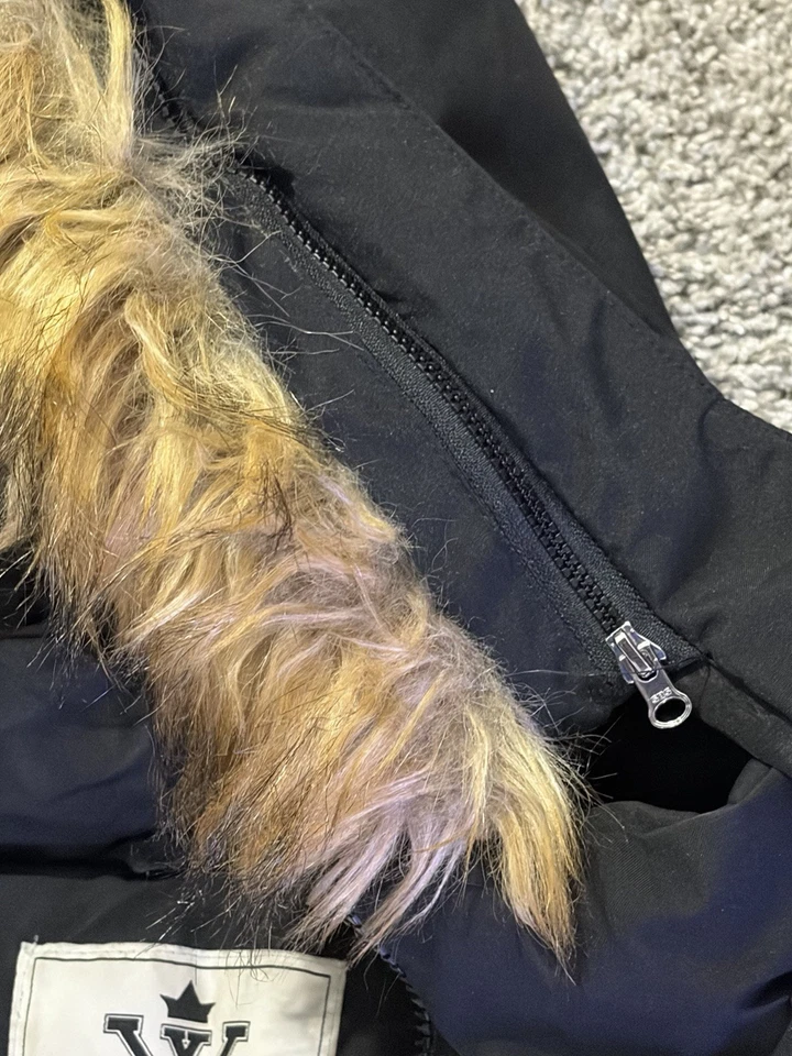 WenVen Mujer’s 3XL Hombre 2XL Abrigo Cálido Grueso Puff Parka Chaqueta Abrigo Piel Capucha Foto 2 de 4