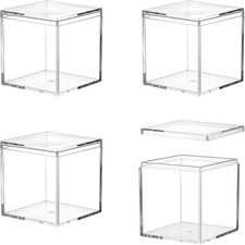 Acrylic Box Large Clear Display Boxes with Lid Transparent Square Cube Acrylic S