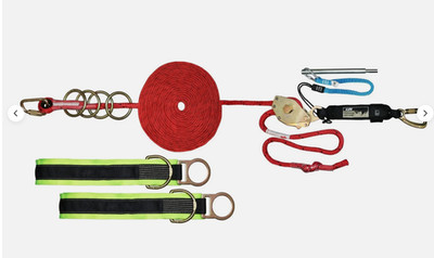 AFP Horizontal Lifeline System|Temporary 4 Man 100  Fall Protection AFHL100
