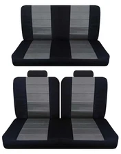 Fits 1969 to 1979 Chevy Nova 2door Front 50-50 top and Rear bench seat covers