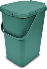 Image of Addis 18 Litre Kitchen Recycling Bin with Clip Lock Lid & Handle, Sage Green