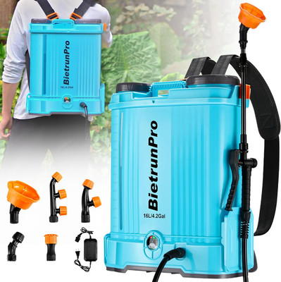 4.2 Gallon Electric Backpack Sprayer with Mixer, 0-100 PSI Sprayer, Battery Powe