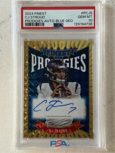 CJ Stroud [Blue Geometric Refractor] #P-CJS card